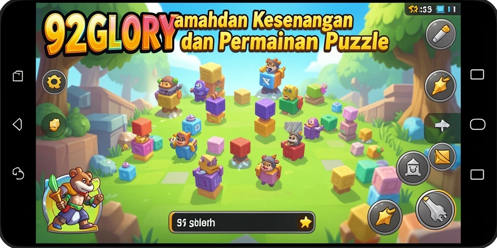 Tampilan gameplay 92GLORY dengan teka-teki yang menarik.