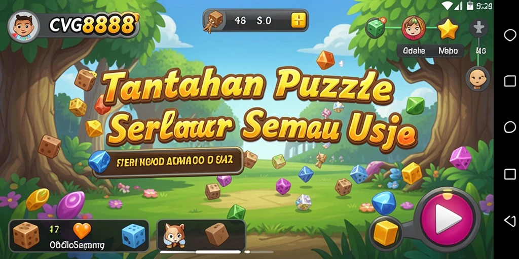 Tampilan gameplay menantang dari CVG8888 dengan berbagai teka-teki.