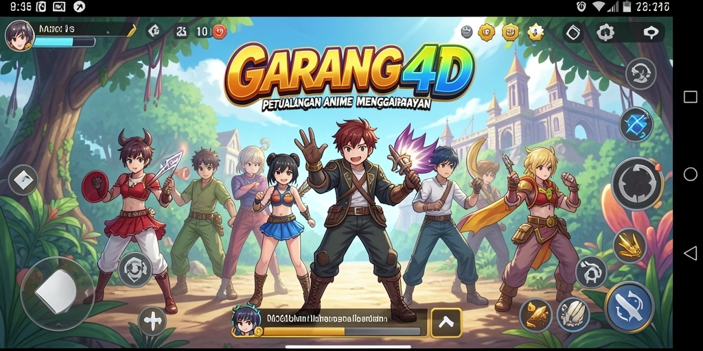 Screenshot gameplay GARANG4D menunjukkan aksi seru di dunia Anime.