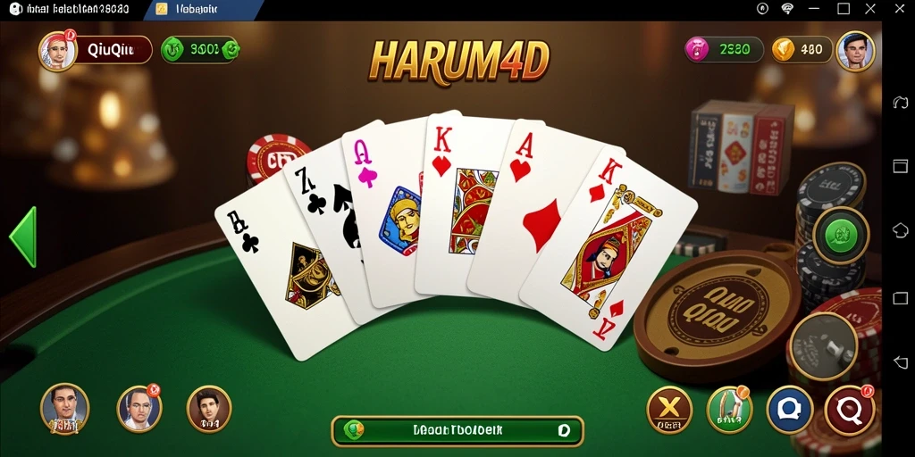 Screenshot menunjukkan gameplay seru dari game QiuQiu HARUM4D.