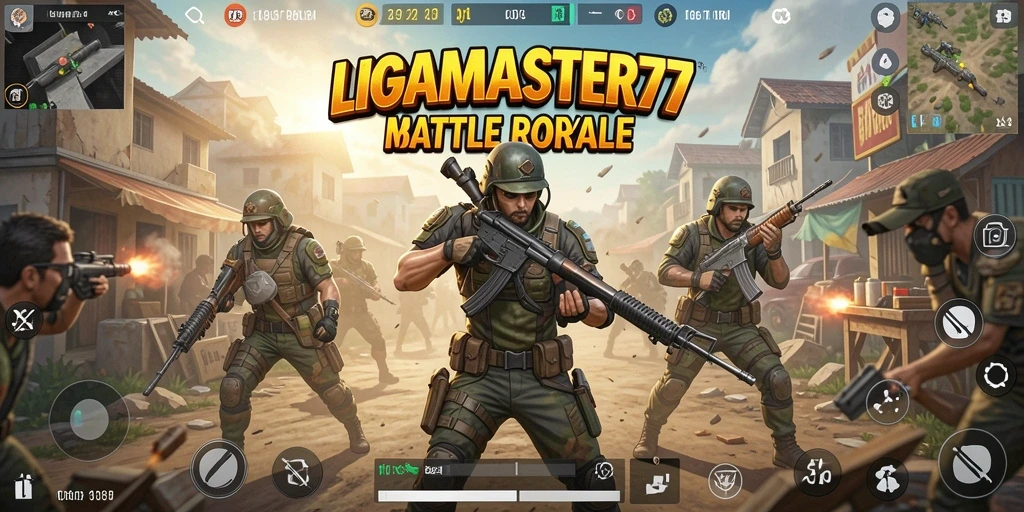 Gameplay LIGAMASTER77 yang menarik dalam pertarungan Battle Royale.