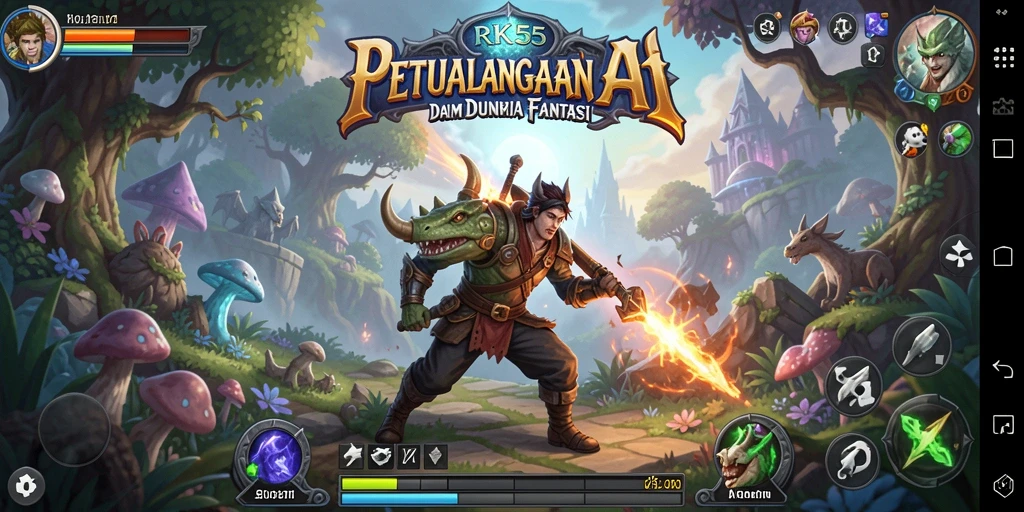 Tampilan gameplay petualangan aksi seru di RK55.