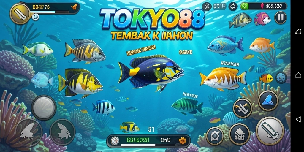 Tampilan gameplay Tembak Ikan di TOKYO88 yang menawan.