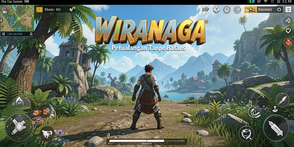 Tangkapan layar gameplay WIRANAGA menampilkan petualangan mendebarkan dalam dunia yang luas.